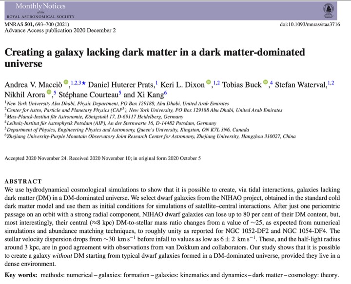 Dark matter and galaxy formation research